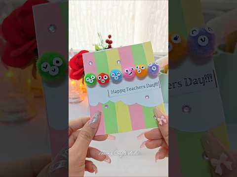Easy Teachers Day White Paper Greeting Card #shorts #viral #trending #teachersdaycard #diy