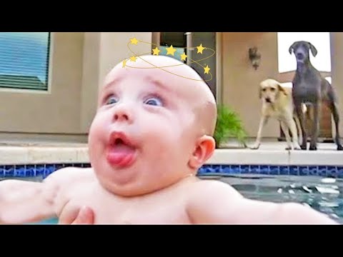 Babies Playing In Water Funniest Fails - Try Not to laugh