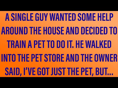 Funny Jokes - A Single Guy Gets A Pet To Help With Cleaning.