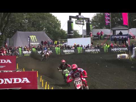 MXGP of Belgium 2013 - De Dycker Mistake and Bobryshev and Van Horebeek Overtake - Motocross 