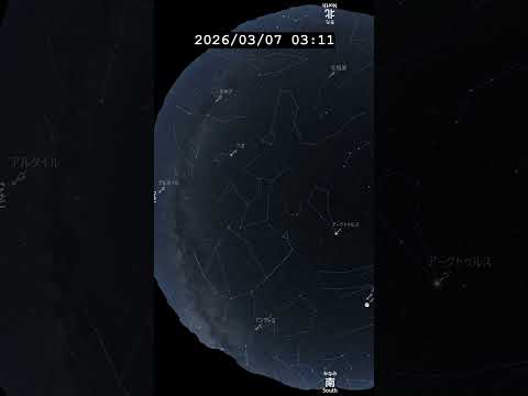 スマホ向け 一晩 宇宙 今日の星空 20260306