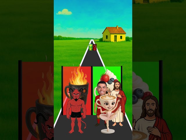 Avec qui Ballerina Cappuccino doit-elle partir ? 😇 Jésus ou 😈 le Diable ?