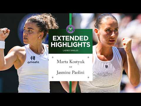 MESMERISING display! 🔥 | Marta Kostyuk v Jasmine Paolini | Extended Highlights | Wimbledon 2026