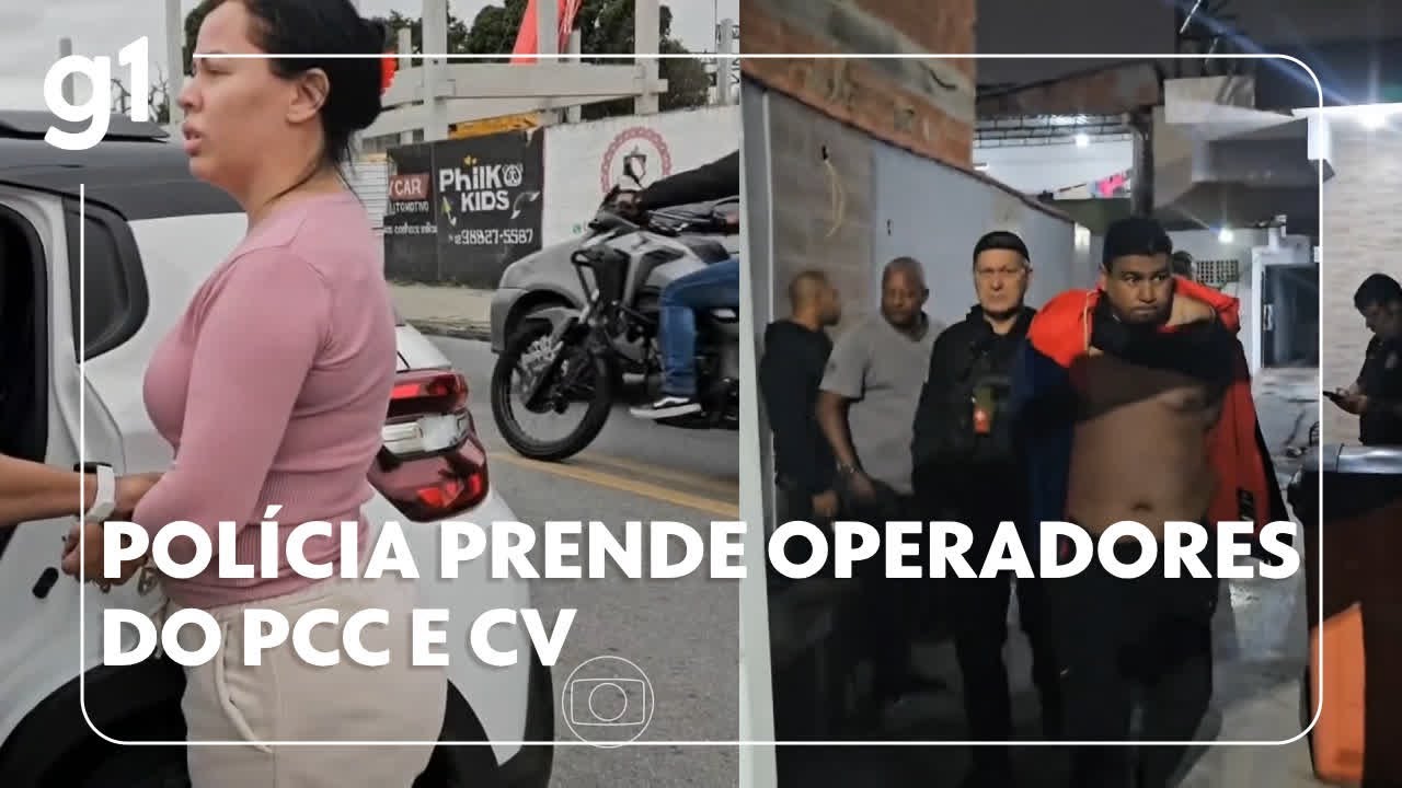 Polícia prende operadores do CV e do PCC em ação contra fornecimento de armas e drogas pro tráfico