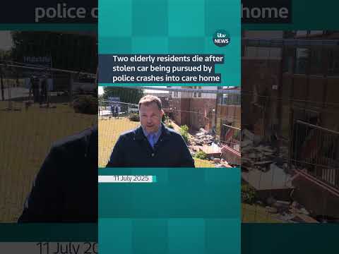 Two elderly residents die after stolen car being pursued by police crashes into care home | ITV News