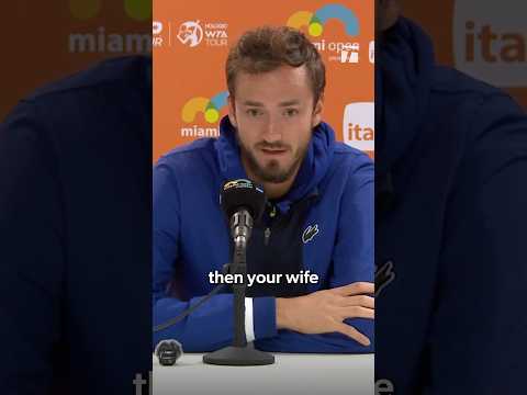 Medvedev is finding the balance of parenthood 🍼 #tennis #miamiopen