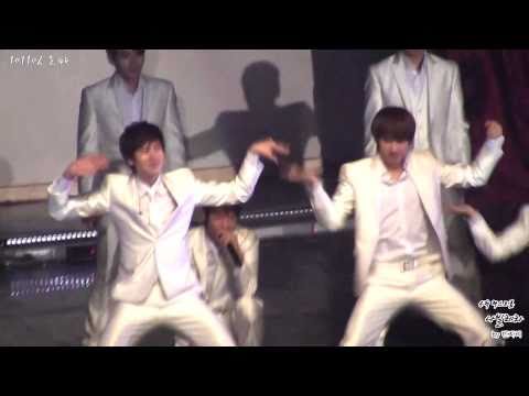 101106 Super Junior 5th Anniversary Party - Dancing Kyuhyun vs Eunhyuk (Sorry sorry dance break)