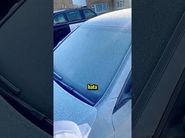 Donmuş Araba Camına Asla Sıcak Su Dökmeyin😱