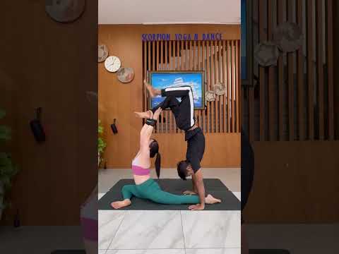 Partner yoga with my friend