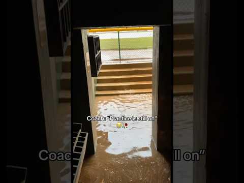 Practicing in the middle of a monsoon #bananaball #bananas #firefighters #fyp #viral #trending #mlb