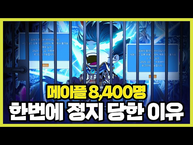 메이플 랜드 8,400명 대규모 정지 사태