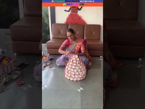 मां ने बनाई डिस्पोजल गिलास से सुंदर लाइट 😨~wood warking art hand craft/#awezchaitrend#jaidmeel#sehar