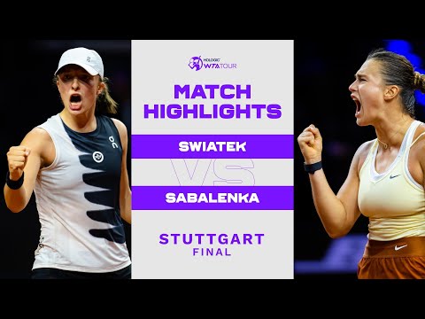 Iga Swiatek vs. Aryna Sabalenka | 2023 Stuttgart Final | WTA Match Highlights