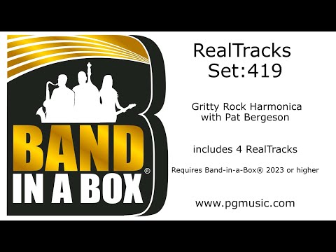 Band-in-a-Box® 2023 - RealTracks Set 419: Gritty Rock Harmonica with Pat Bergeson