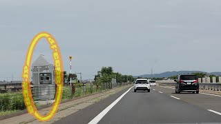 半固定式オービス本体入り 北陸自動車道 下り方面　福井北ICと丸岡ICの間