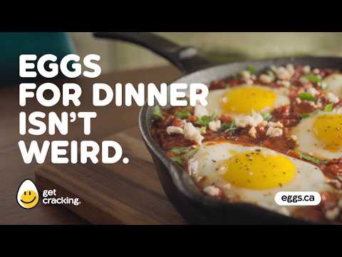 Eggs for dinner isn’t weird. You’re weird for thinking it’s weird. 
Get Cracking.
www.eggs.ca