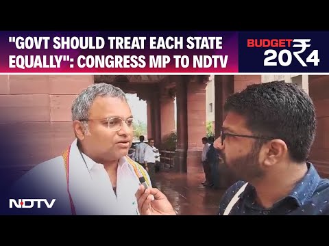 "Government Should Treat Each State Equally": Congress MP Karti Chidambaram To NDTV