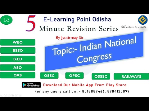 L-2 Indian National Congress//5 Minute Revision Series // By Jyotirmay Sir