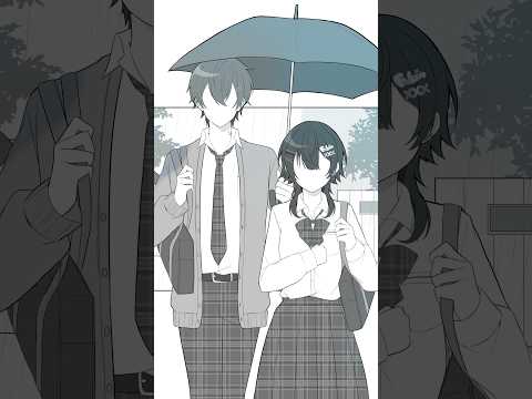 【アニメ】相合傘ってドキドキするよね…… #shorts