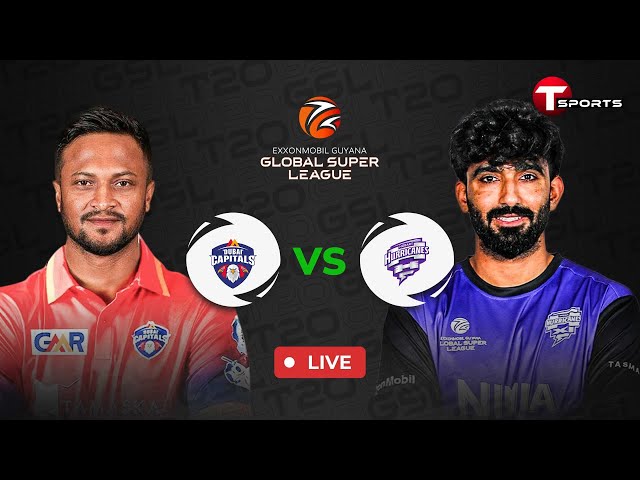 LIVE | Dubai Capitals vs Hobart Hurricanes, 3rd Match | Global Super League, 2025 | T Sports