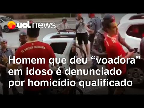 Homem que deu 'voadora' em idoso é denunciado por homicídio qualificado