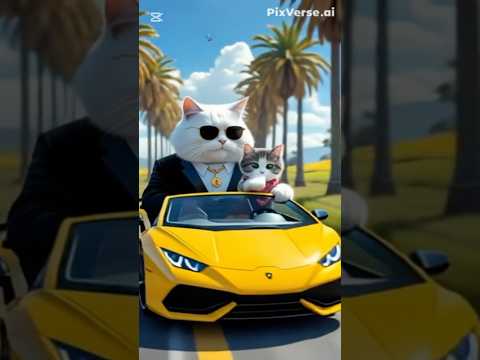 Cat Daddy & the Lambo life #cat #pets #animallife #catvideos #meowmeowsong #catsadstory #catmeowing