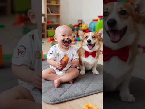 Cute Baby and Corgi Puppy 🐶 | Early Learning for Kids (0-3 Years) | Too Adorable to Handle! 💕