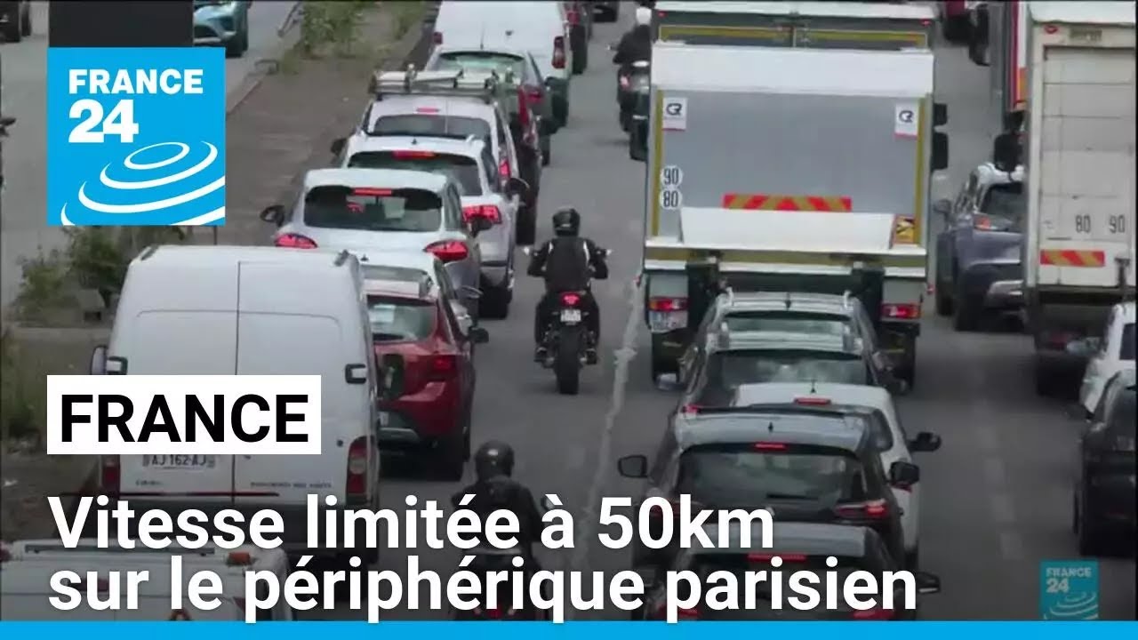 France : vitesse limitée à 50km/h sur le périphérique parisien dès le 1er octobre • FRANCE 24