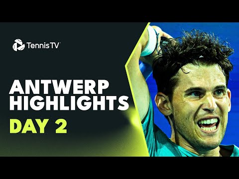 Thiem back in Action; Gasquet, Shevchenko & Hanfmann Feature | Antwerp 2023 Day 2 Highlights