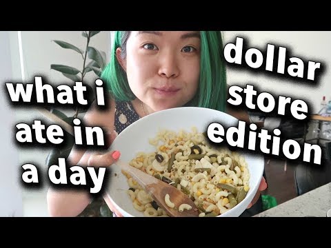 I Only Ate DOLLAR STORE FOODS For a Day (what I ate in a day vegan)