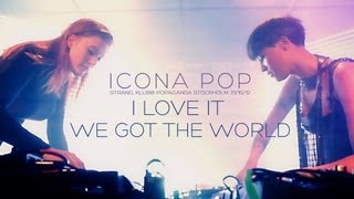 Merchandiser Instrument focus Icona Pop - I Love It / We Got The World - live at Strand Stockholm -  YouTube