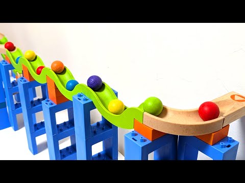 Marble Run Race ☆ TrixTrack Wave Slope & Handmade Gimmick Course 3 Types Summary