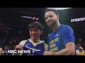 Arizona student meets idol Steph Curry after he sinks buzzer-beater