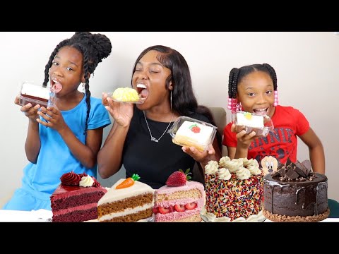Trying the WORST Cakes Ever?! Trying Every Cake from Walmart! | Dessert Mukbang