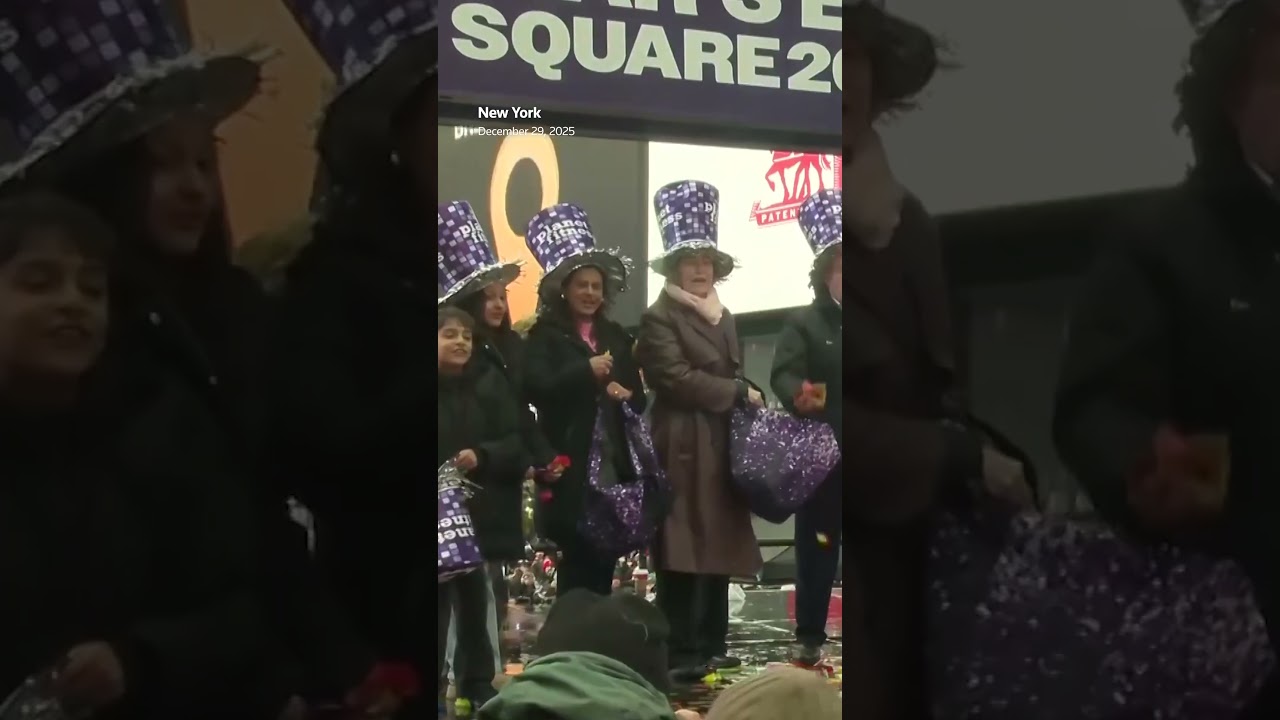 🎊 Confetti flies during Times Square NYE countdown test