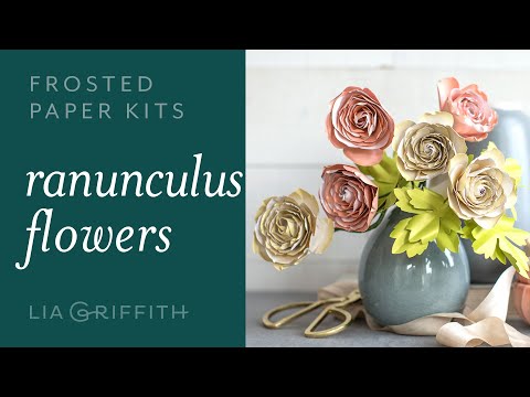 Frosted Paper Ranunculus Flower Kit