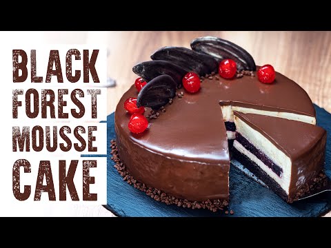Black Forest Mousse Cake - Chocolate Cherry Mousse Cake