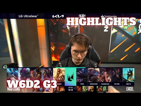 MAD vs XL - Highlights | Week 6 Day 2 S12 LEC Summer 2022 | Mad Lions vs Excel W6D2