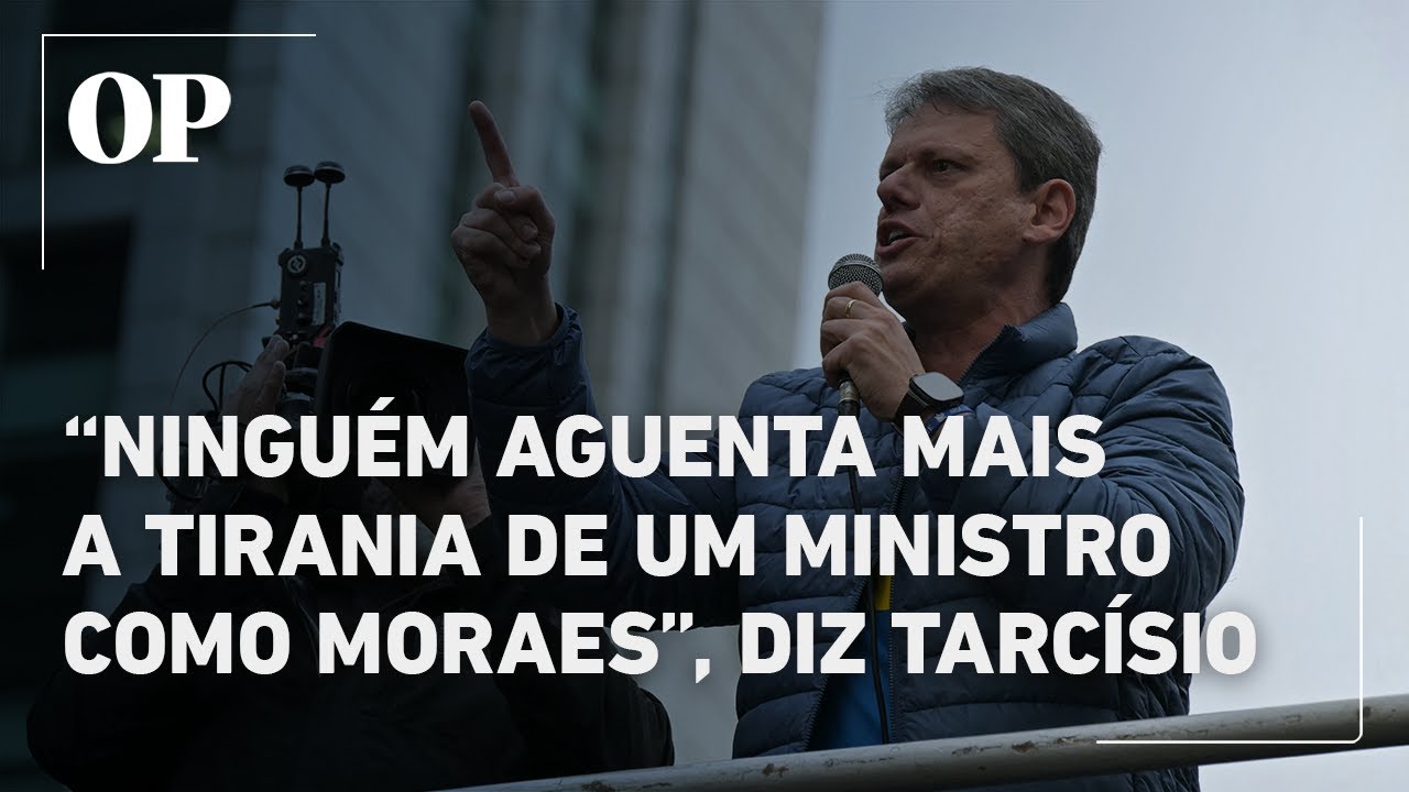 “Ninguém aguenta mais a tirania de um ministro como Moraes”, afirma Tarcísio em ato de 7 de setembro
