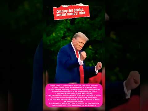 Cunning But Genius, Donald Trump's Tricks #news #shortvideo #donaldtrump