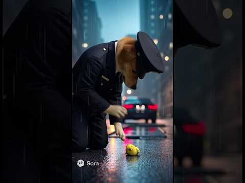 Rainy Night Rescue🐤 #shorts