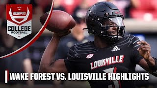 Wake Forest Demon Deacons vs. Louisville Cardinals | Full Game Highlights