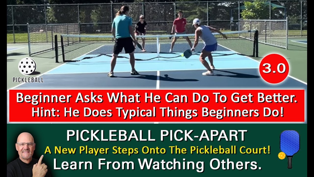 Pickleball Instruction! New Player Seeks Advice On How To Become A Better Player. Learn By Watching!