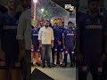 Rajasthan CM Bhanjanlal Sharma meets the Royals, receives signed bat by players | News9