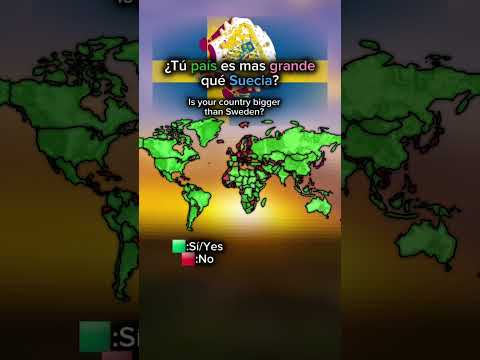 tú pais es mas grande que suecia?