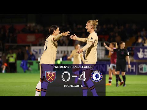 West Ham Women v Chelsea Women (0-4) | Highlights | WSL 22/23
