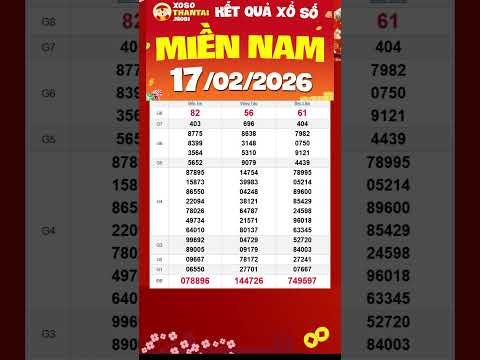 Xổ số Miền Nam hôm nay ngày 17 tháng 2 | XSMN #xsmn #xosomiennam
