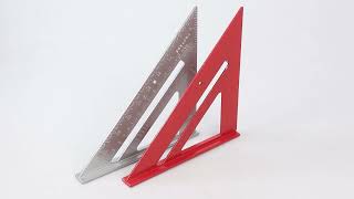 Pratinjau video produk Taffware Penggaris Siku Mistar Triangle Ruler Aluminium - VK18