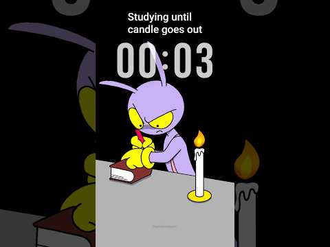 Studying until candle goes out😤TADC JAX Funny Animation #study #student #candle #school #trending
