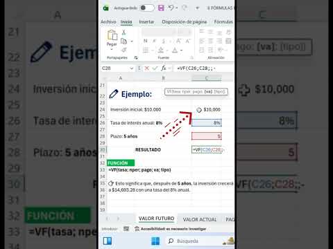 ¿Cuánto valdrá tu dinero en el futuro? Excel lo calcula #excel #shorts #excelblue  #exceltips